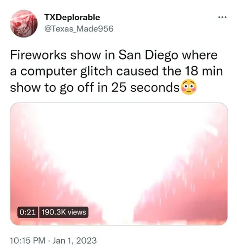 Fireworks Show Goes Off Early