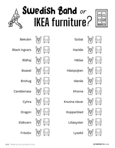 Swedish Band or IKEA Furniture