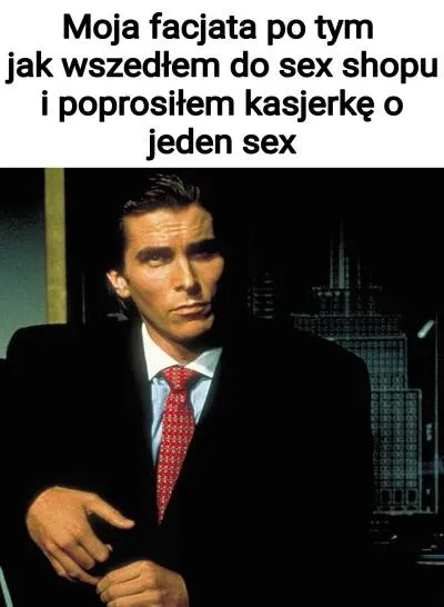 Minę po wejściu do sex shopu