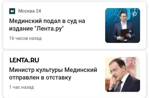 Мединский подал в суд на Ленту.ру