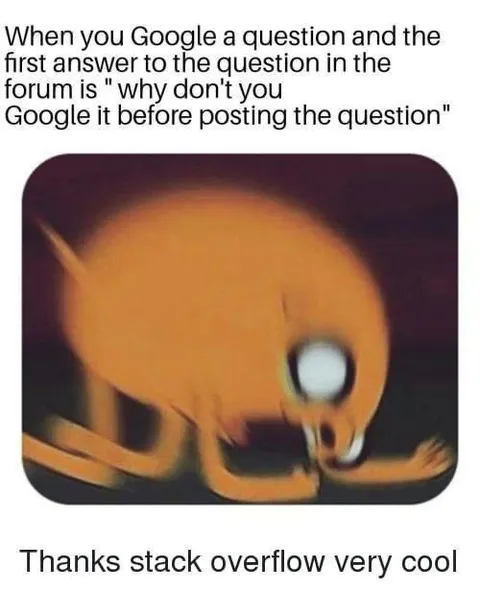 Google Before Asking the Forum