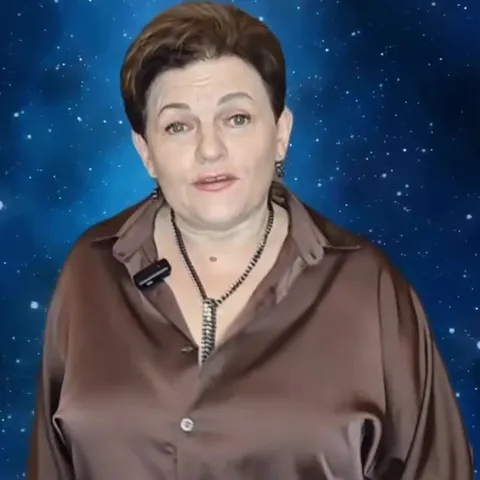 Женщина поёт среди звёзд