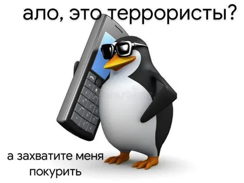 Пингвин звонит террористам