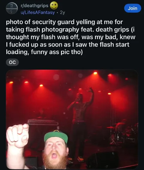 Security Guard Yelling at Death Grips Fan