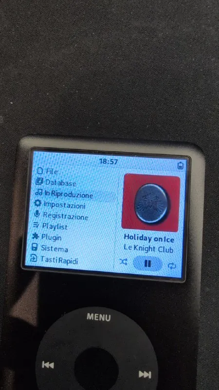Interfaccia Linux su un iPod