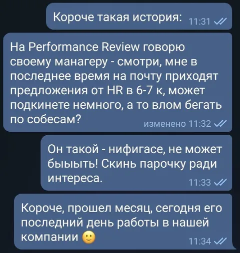 Увольнение после Performance Review