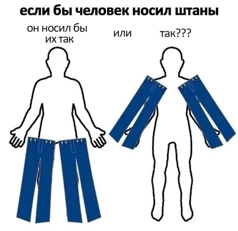 Как человек носил бы штаны