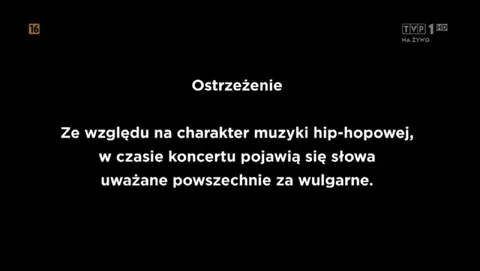 Ostrzeżenie przed wulgarnym rapem