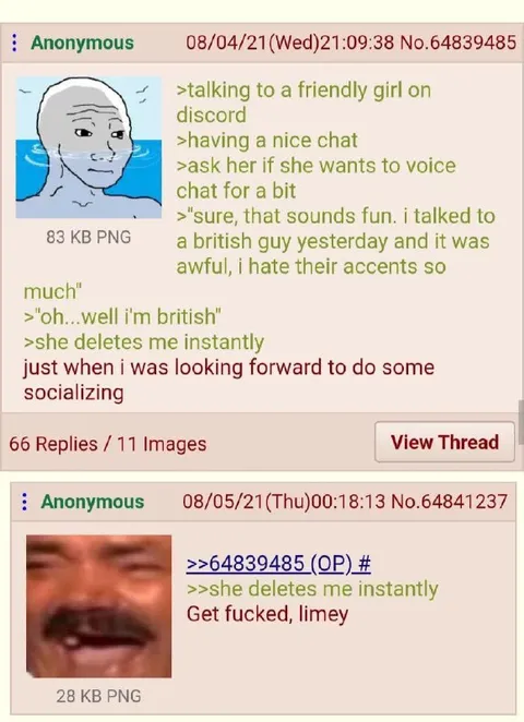 British Accent Social Disaster