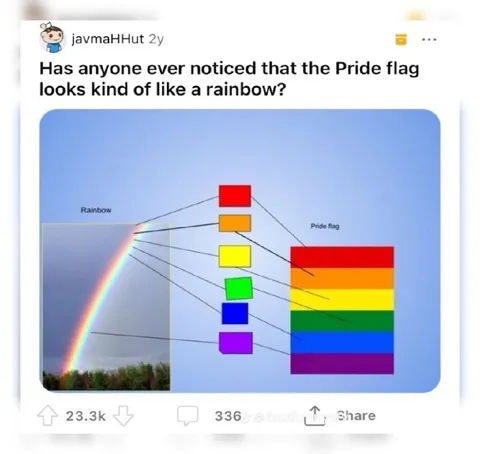 Pride Flag Looks Like a Rainbow
