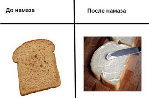 Хлеб до и после намаза