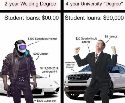 Welding Degree Beats University Degree