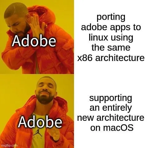 Drake Adobe Architecture Meme
