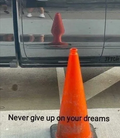Traffic Cone Chases Its Dreams