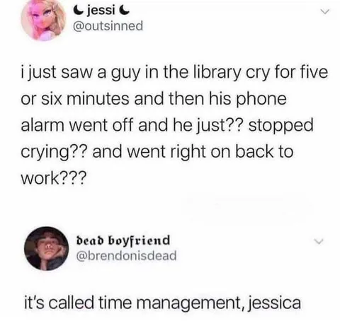 Crying on a Schedule