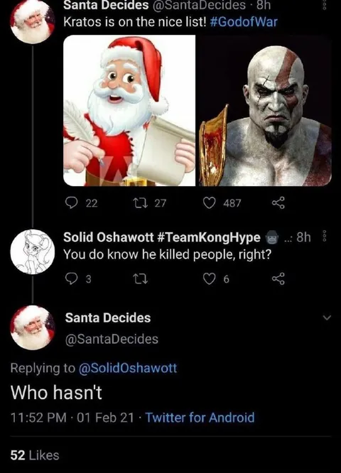 Kratos on the Nice List