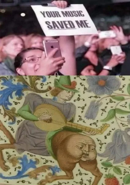 Your Music Saved Me Medieval Illustration