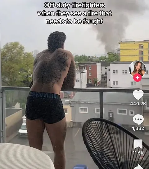Off-Duty Firefighters See a Fire