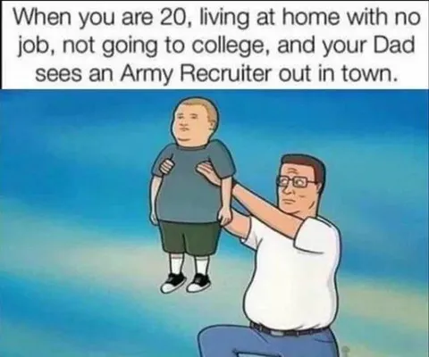 Dad Sees an Army Recruiter