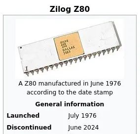 Z80 Discontinued