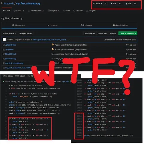Python Calculator WTF Code