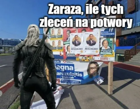 Geralt ищет заказы на чудовищ