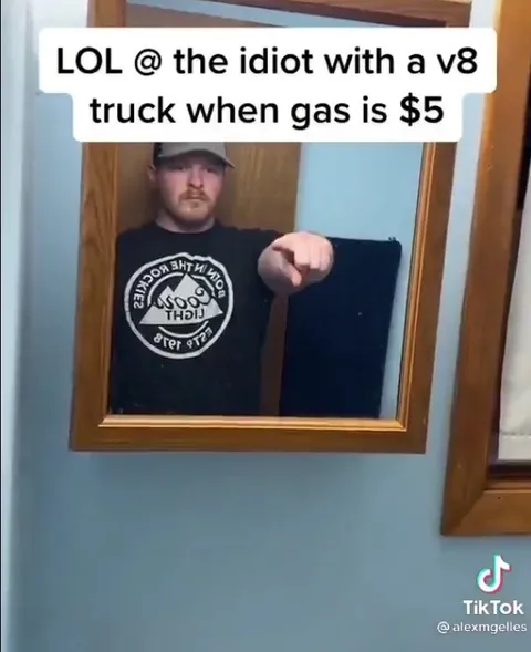 V8 truck gas price irony