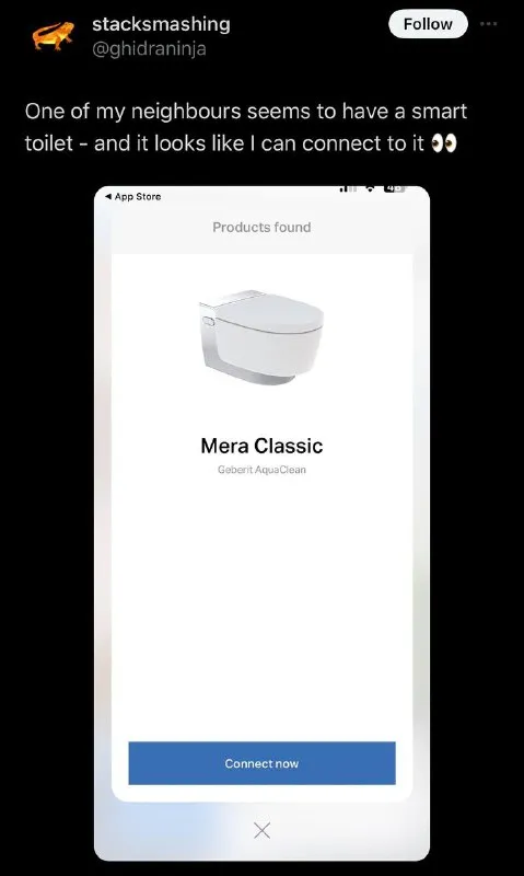 Smart Toilet Connection