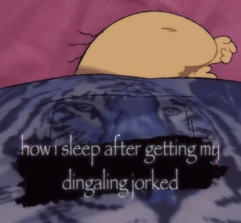 How I Sleep After Getting My Dingaling Jerked