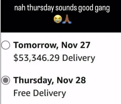Thursday Free Delivery