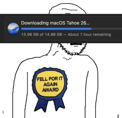 macOS Tahoe Download Almost Finished