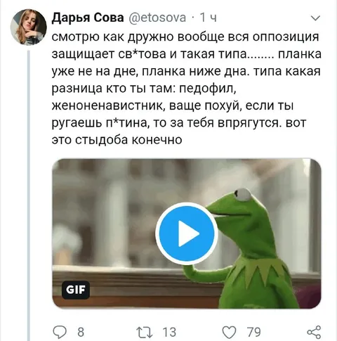 Оппозиция защищает Светова