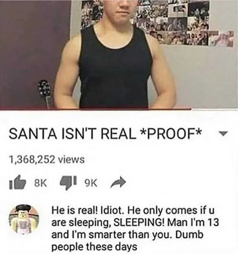 Santa Isn't Real Proof