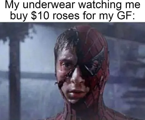 Spider-Man buys cheap roses