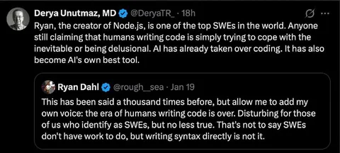 Humans Writing Code Is Over