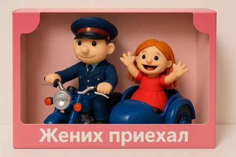Жених приехал на мотоцикле