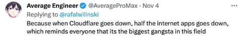 Cloudflare Biggest Gangsta