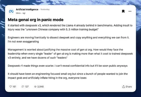 Meta GenAI Org in Panic Mode