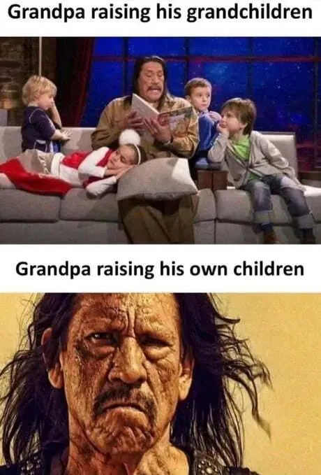 Grandpa Raising His Own Children