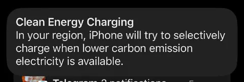 iPhone Clean Energy Charging
