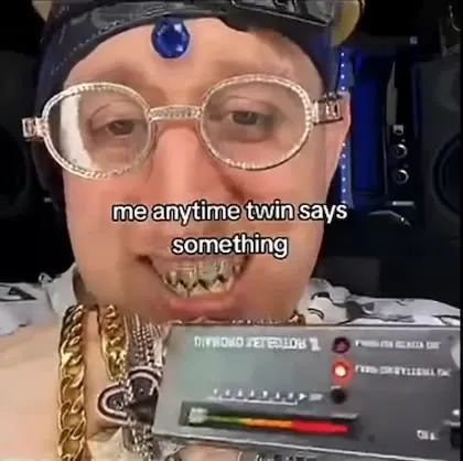 Me Anytime Twin Says Something