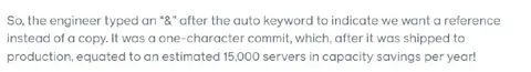 One Character Saves 15,000 Servers