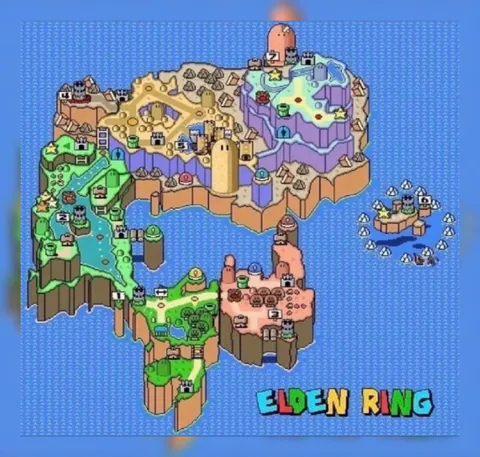 Elden Ring Mario Map