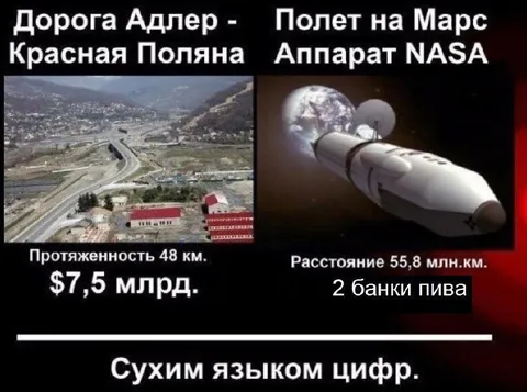 Дорога за миллиарды, Марс за пиво