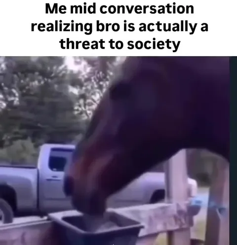 Horse Realizes Bro Is Dangerous
