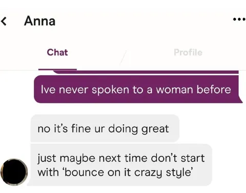 Never Spoken to a Woman