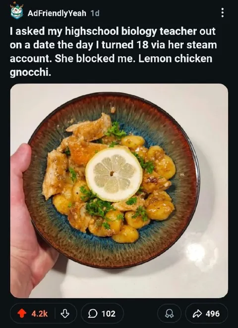 Lemon Chicken Gnocchi Rejection