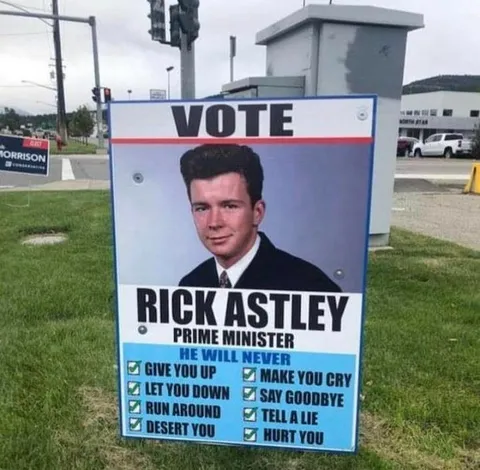 Rick Astley for Prime Minister