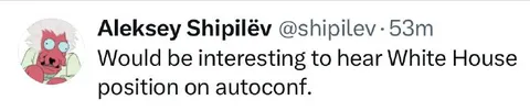 White House Position on Autoconf