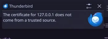 Untrusted Localhost Certificate